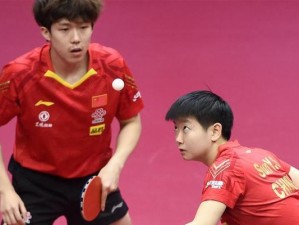 团队协作中的乒乓球双打队友蹲下（通过蹲下姿势提升团队默契与协作能力）